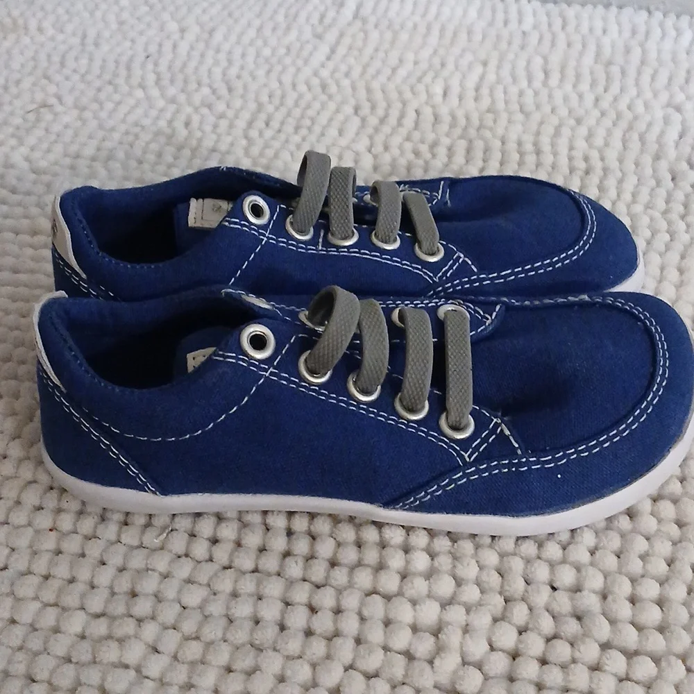 Kids Blue Canvas Sneakers - Casual Slip-On Style